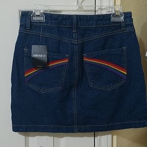Forever 21 skirt with rainbow pockets
